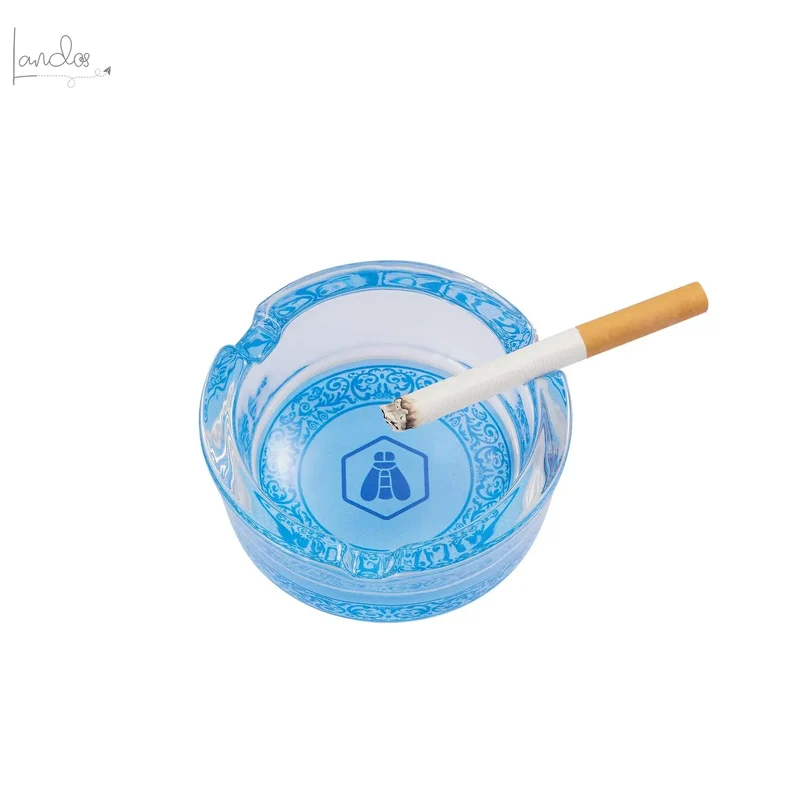 Runder Aschenbecher aus Glas von Laguiole