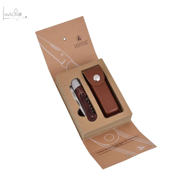 Sommelier-Taschenmesser Laguiole – Griff aus Pakkawood mit Etui