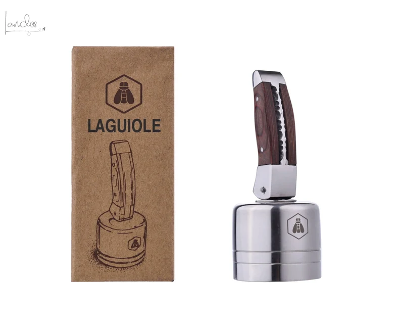 Laguiole Champagnerflaschenverschluss mit Holzgriff