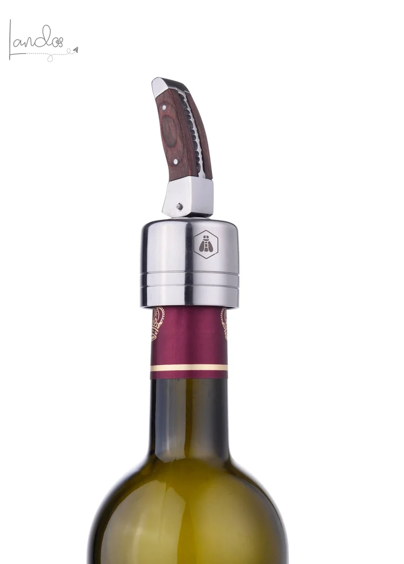 Laguiole Champagnerflaschenverschluss mit Holzgriff