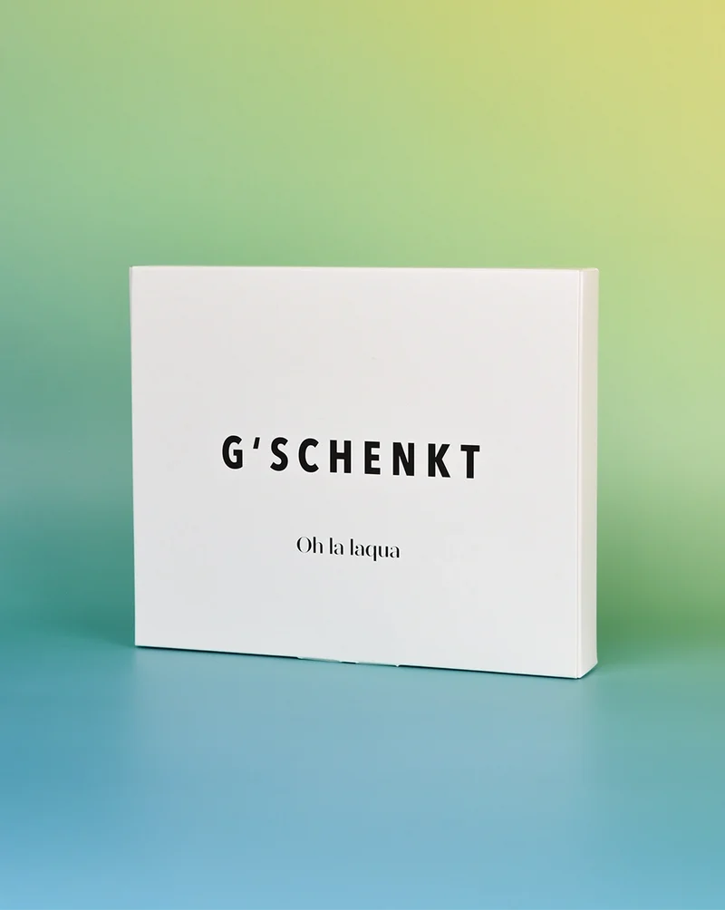 Geschenkbox für 1 Packung ᛫ G'SCHENKT
