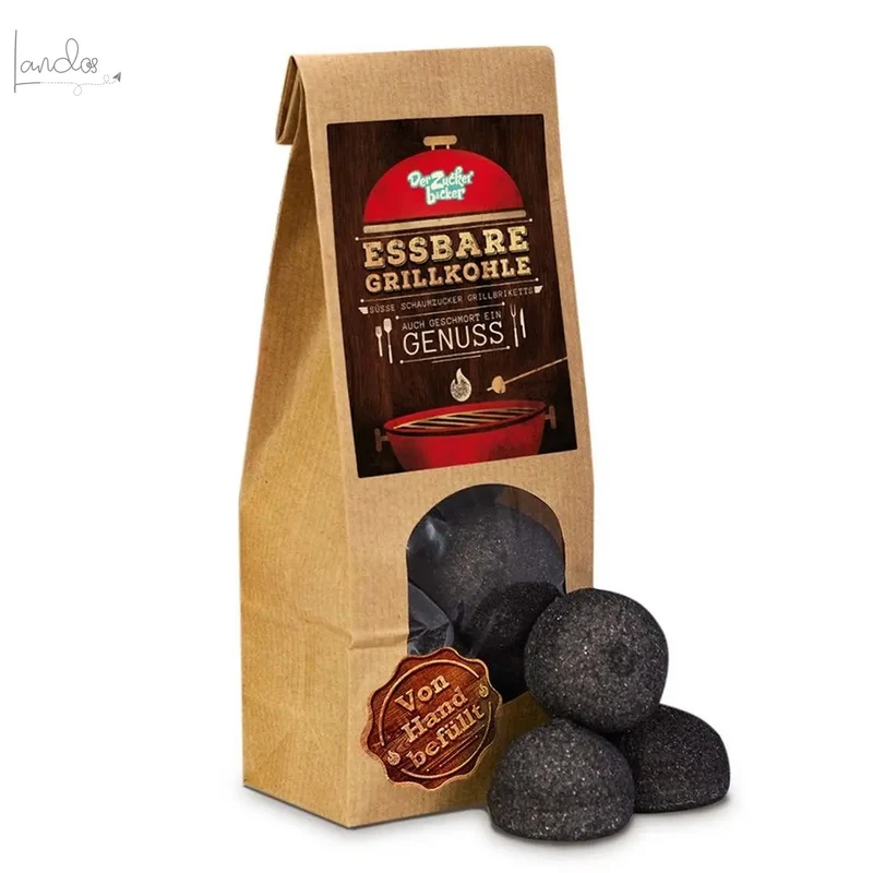 Die Essbare Grillkohle Wundertüte M Schwarze Marshmallows