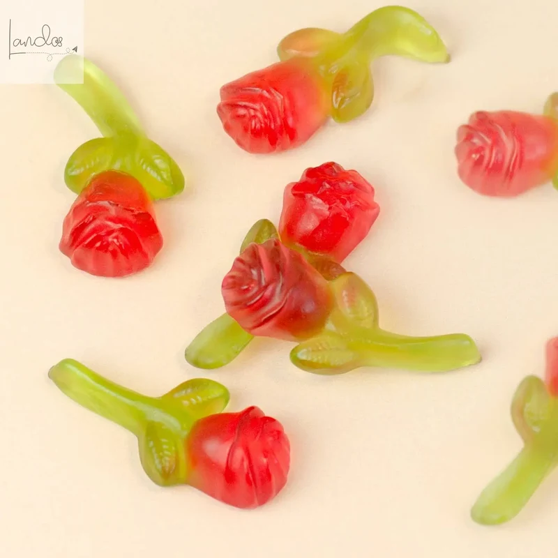 Naschportion Love is sweet Fruchtgummi Rosen Geschenk