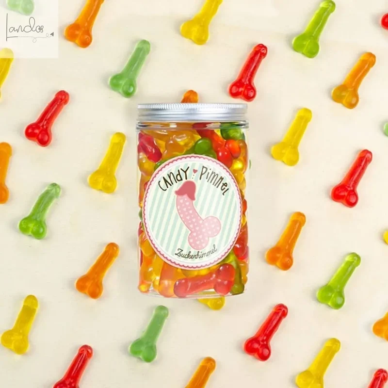 Candy Pimmel Naschdose M Fruchtgummi Penis Geschenkdose JGA