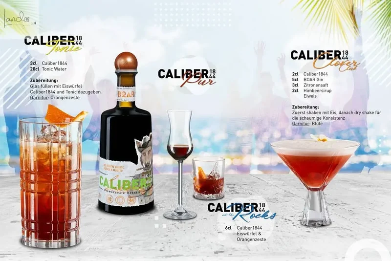 Caliber1844 - Schwarzwald Gin-Likör mit Beeren & Kräutern