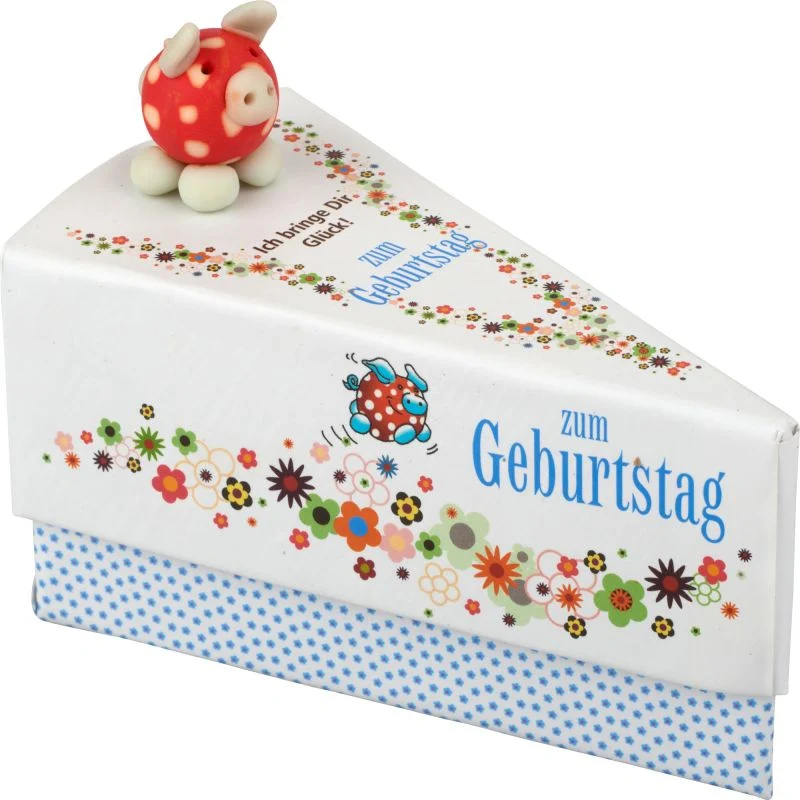 Kuchenstück-Geschenkschachtel Geburtstag