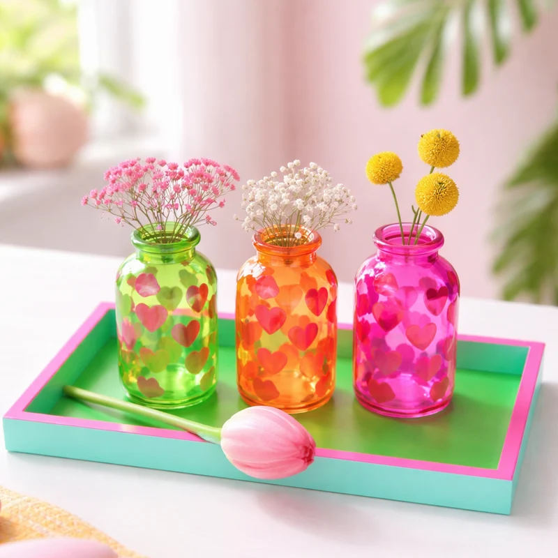 Hallo Frühling Set – 3 farbenfrohe Vasen im Bundle