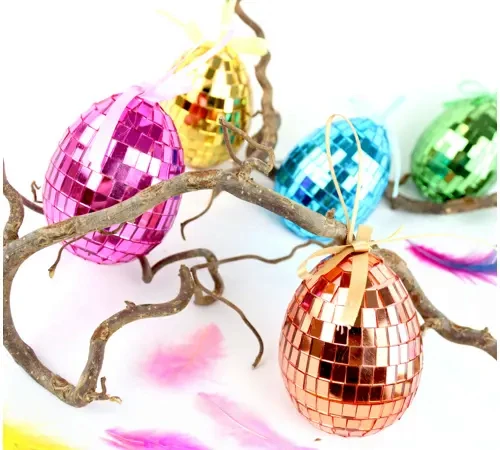 Mosaikeier „Easter Glam“ – Bunte Spiegel-Dekoeier