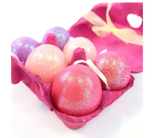 Eierbox "Floral Nest" gemischt Pink