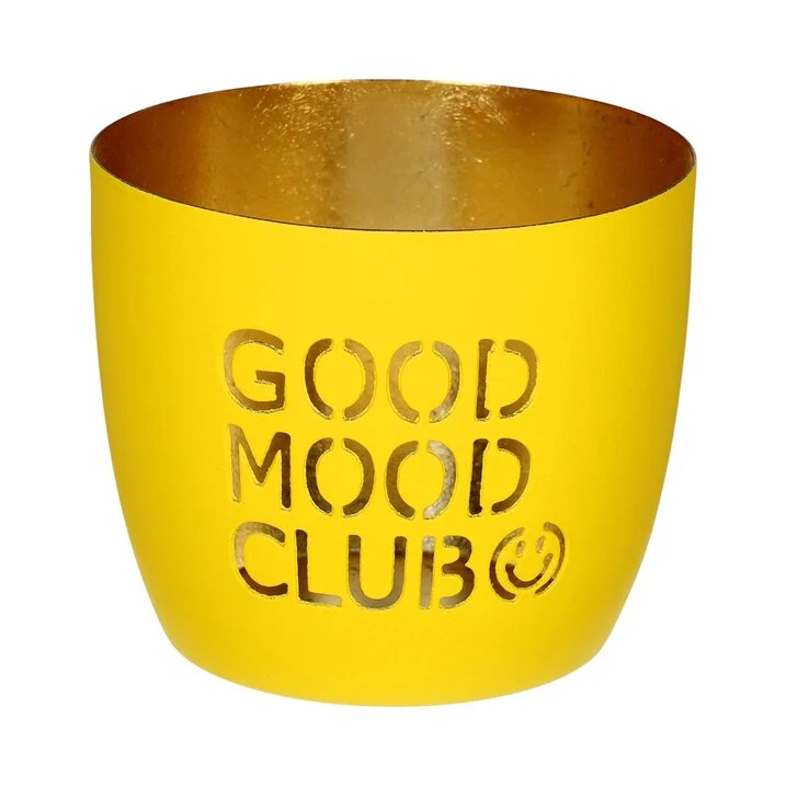 Madras Windlicht "Good Mood Club"