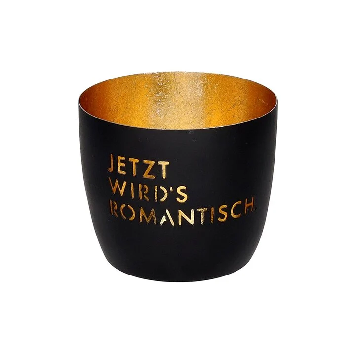Madras Windlicht "Jetzt wirds romantisch"