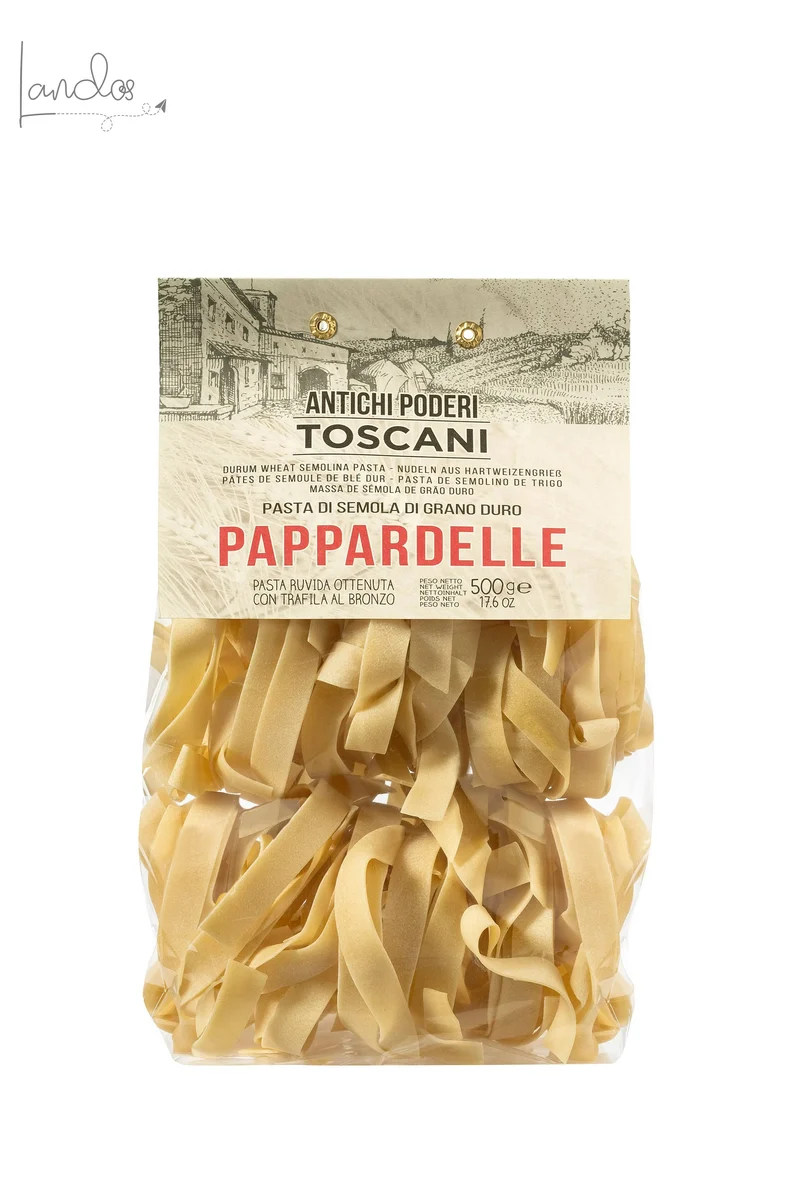 Pappardelle zu einem Knäuel
