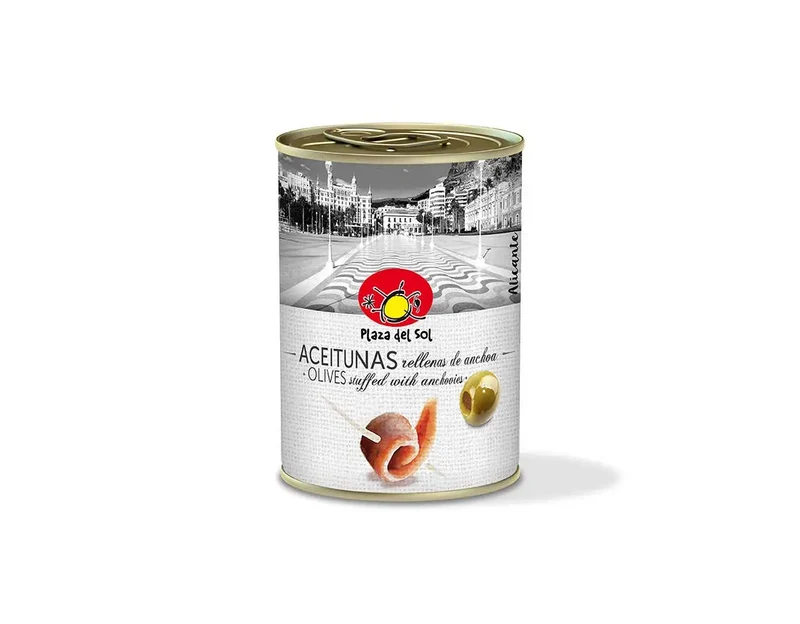 Grüne Oliven gefüllt mit Sardellenpaste (280 g)