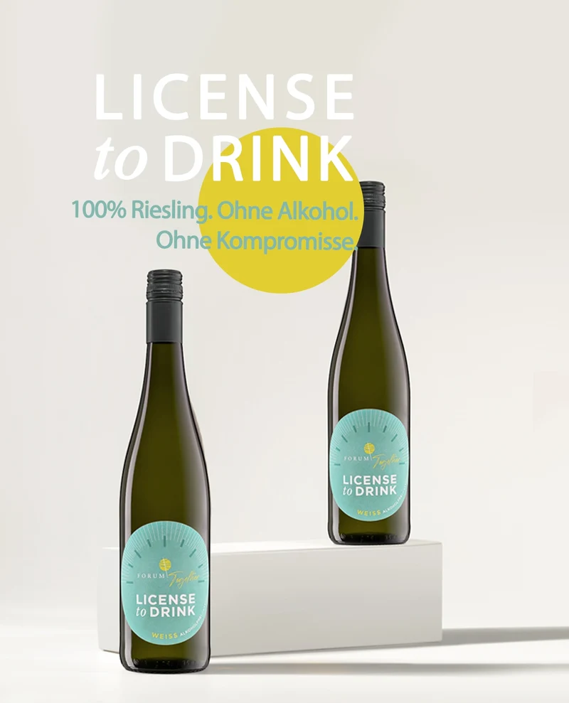 "LICENSE TO DRINK" Alkoholfreier Wein