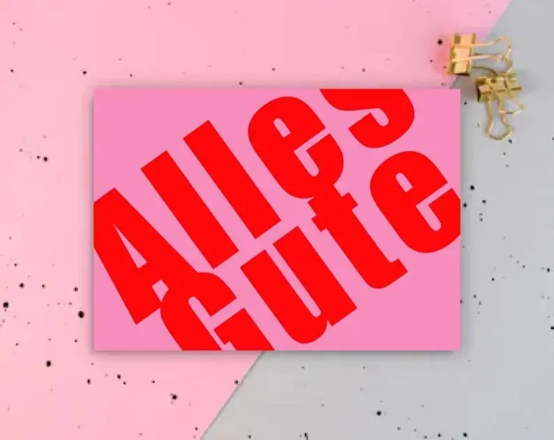 * All the good * Postkarte
