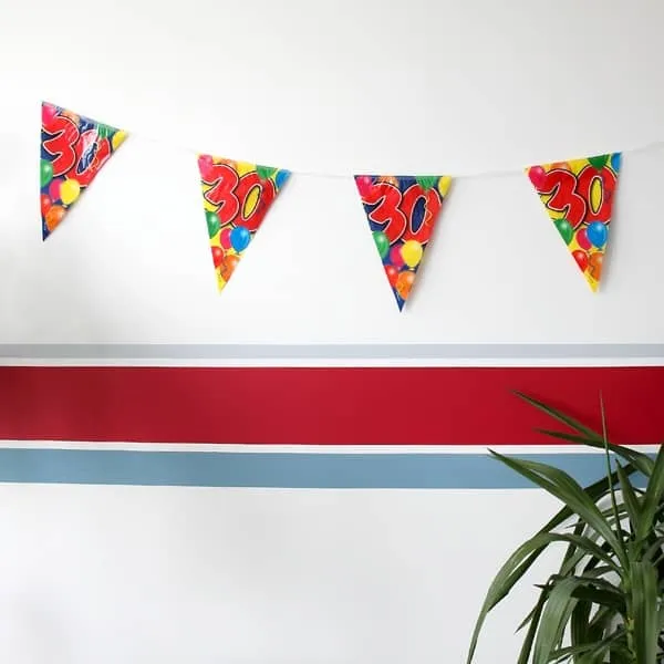 Wimpelkette Luftballons zum 30. Geburtstag