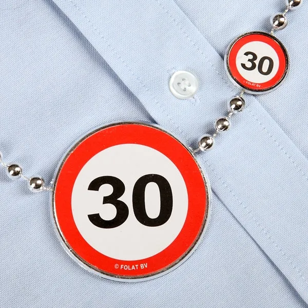 Partykette Verkehrszeichen 30