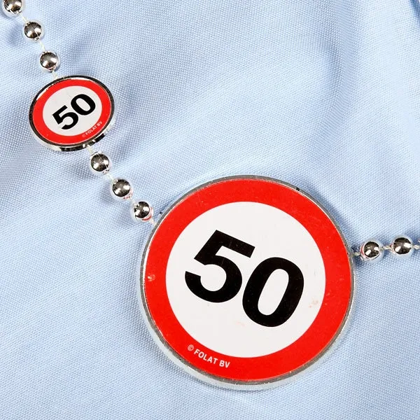 Partykette Verkehrszeichen 50