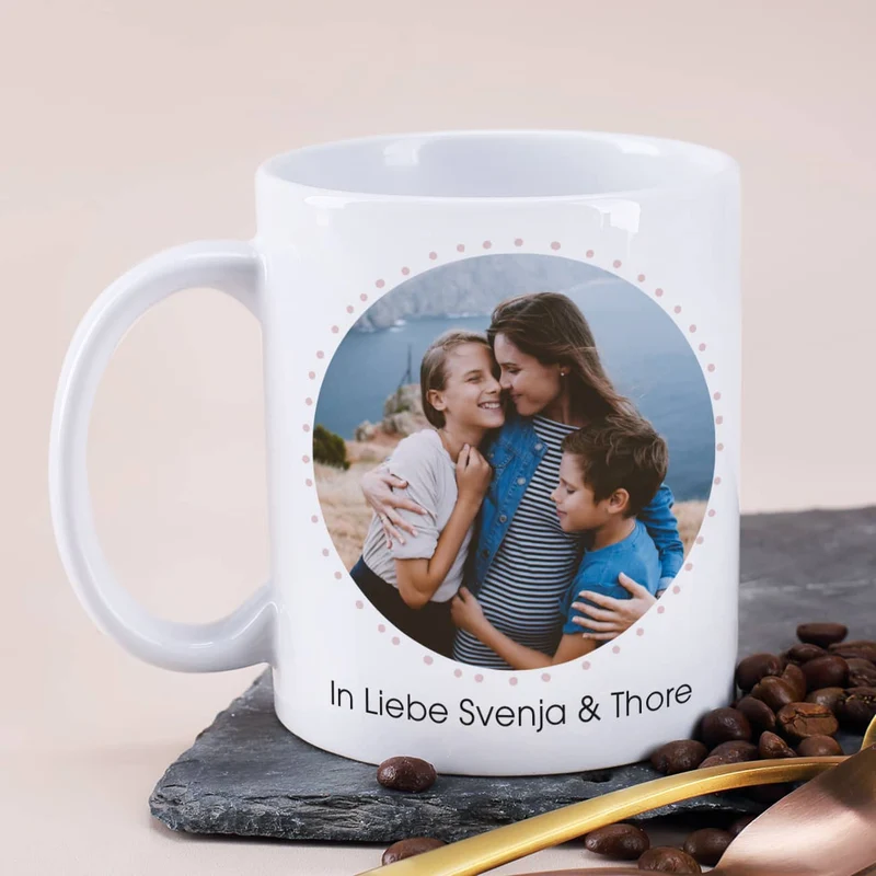 Das größte Glück ist, eine Mama wie Dich zu haben. - Fototasse zum Muttertag
