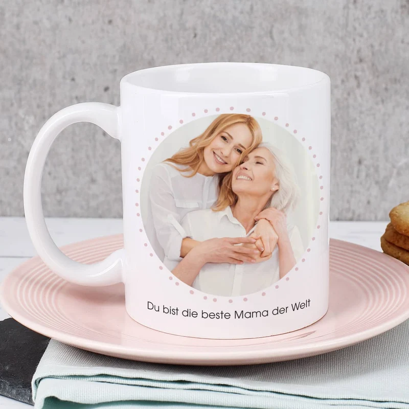 Das größte Glück ist, eine Mama wie Dich zu haben. - Fototasse zum Muttertag
