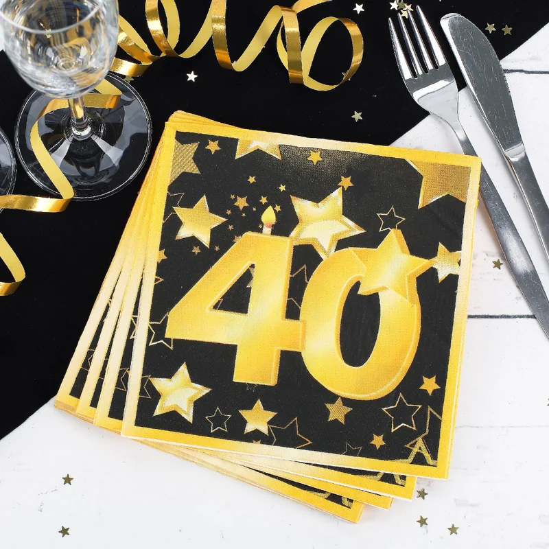 Servietten Star zum 40. Geburtstag