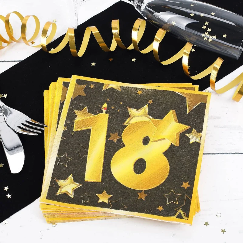 Servietten Star zum 18. Geburtstag
