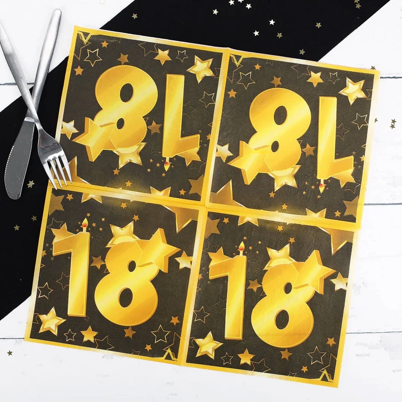 Servietten Star zum 18. Geburtstag