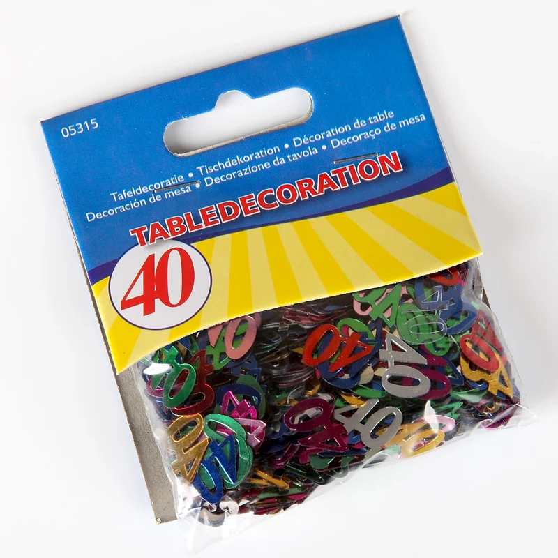 Deko für den Tisch - Zahlenkonfetti 40
