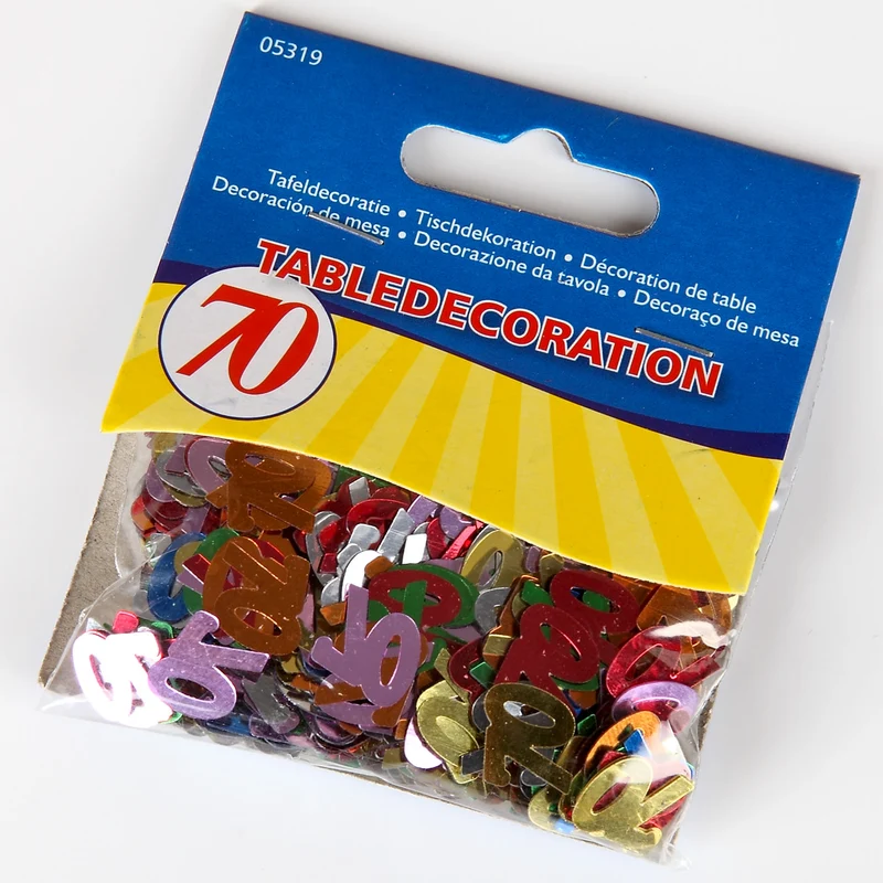 Deko für den Tisch - Zahlenkonfetti 70
