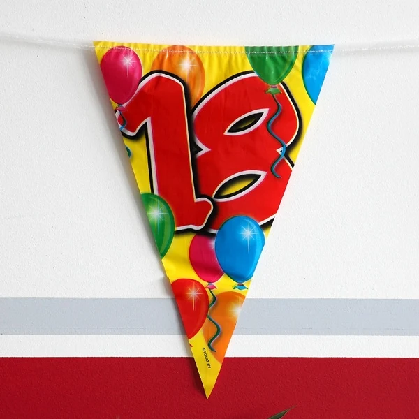Wimpelkette Luftballons zum 18. Geburtstag