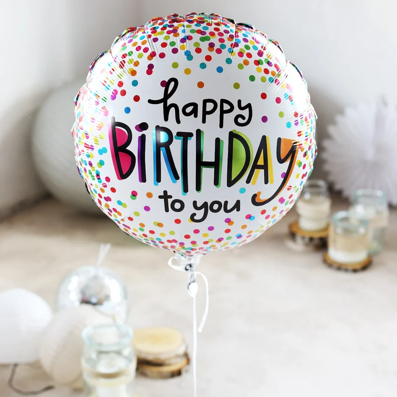 Folienballon Happy Birthday to you weiß