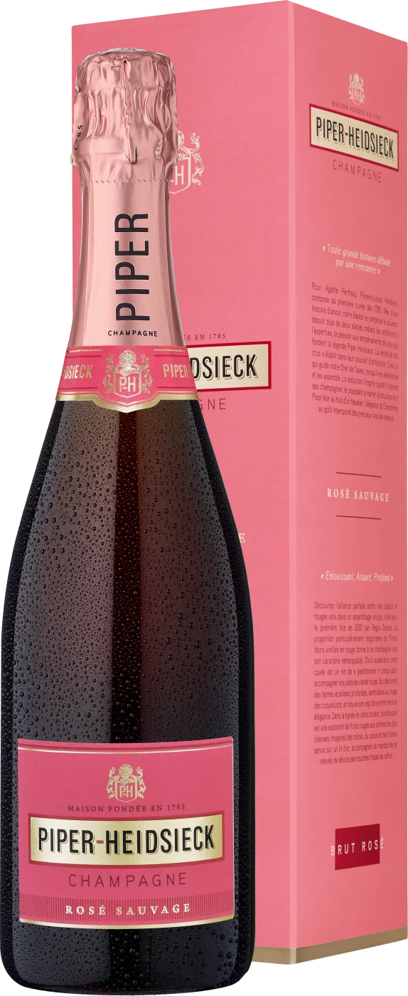 Piper-Heidsieck Champagner Brut Rosé »Sauvage« in Geschenkverpackung