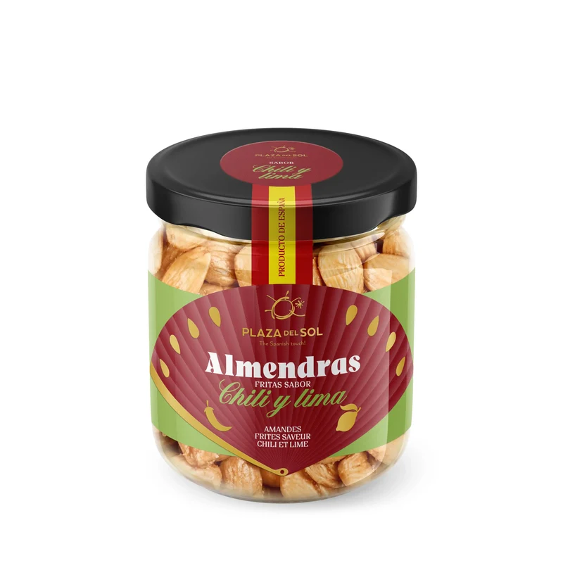 Gebratene Mandeln mit Chili & Limette 110g