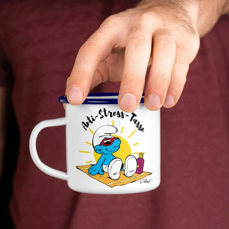 ®Die Schlümpfe Emailletasse "Anti Stress Herren"