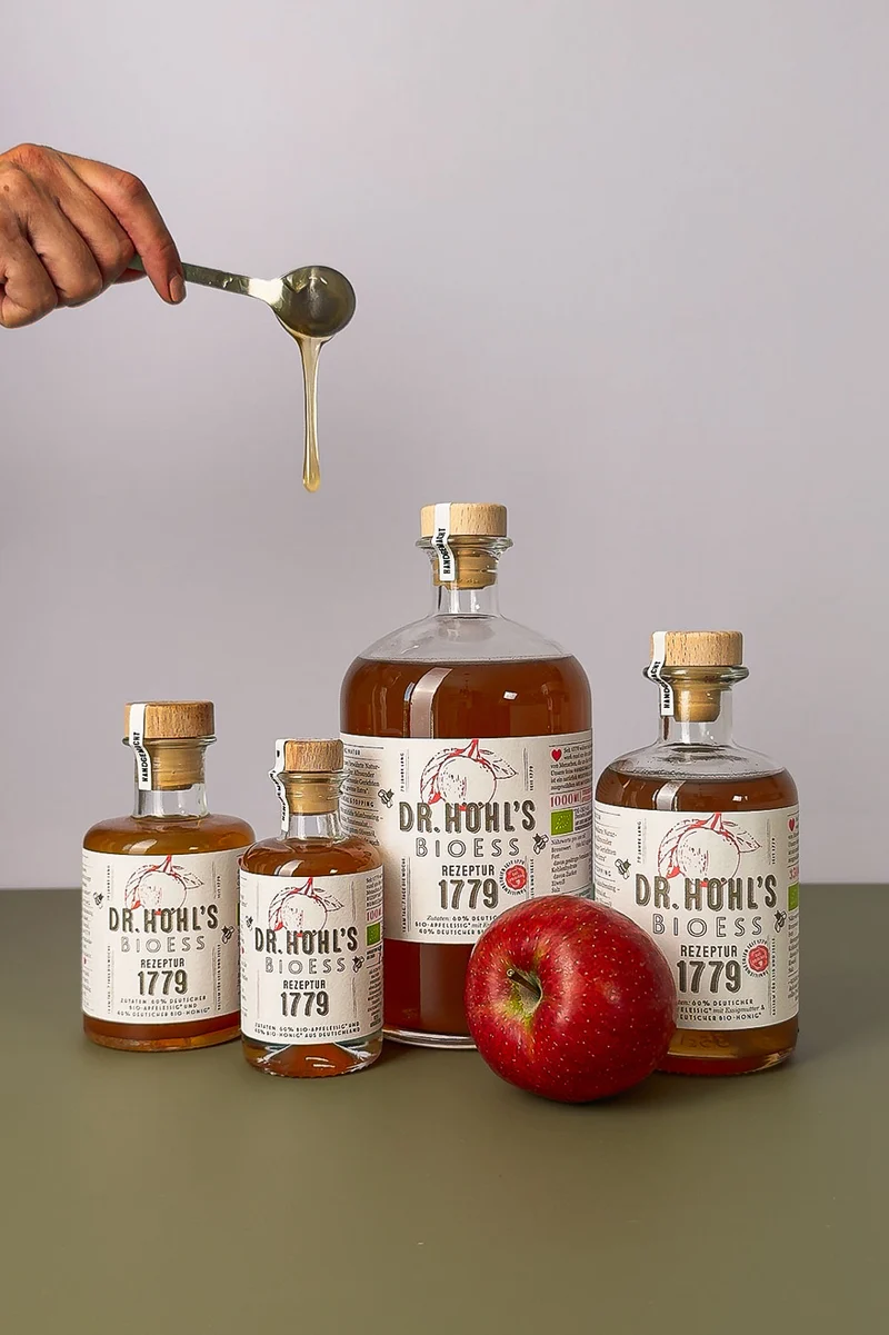 REZEPTUR 1779 Apfelessig mit Honig Vorratsflasche