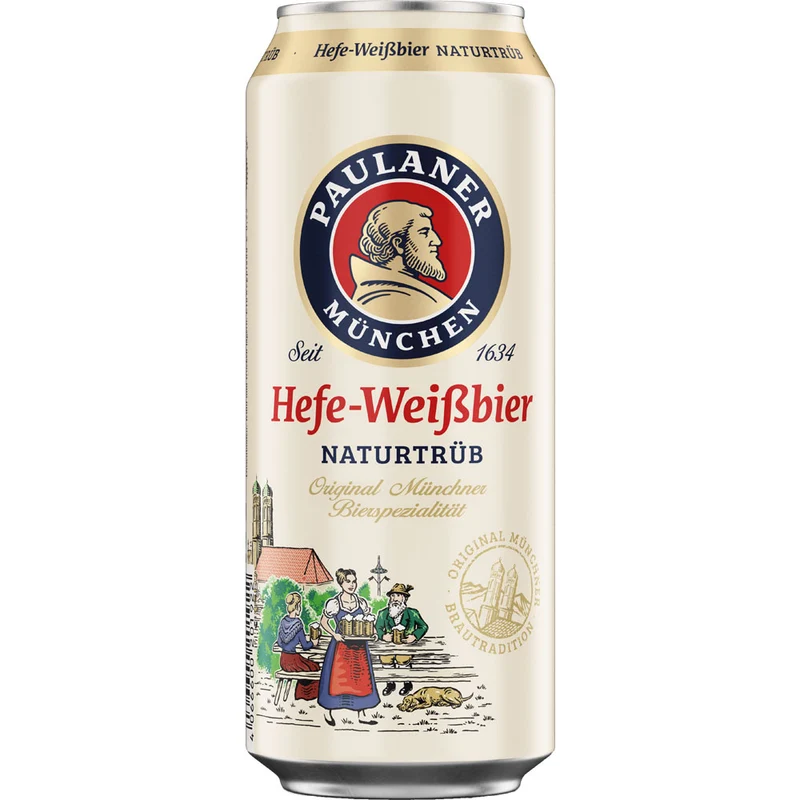 Paulaner Hefe-Weißbier Naturtrüb Dose 24x 0,5 Liter (EINWEG)