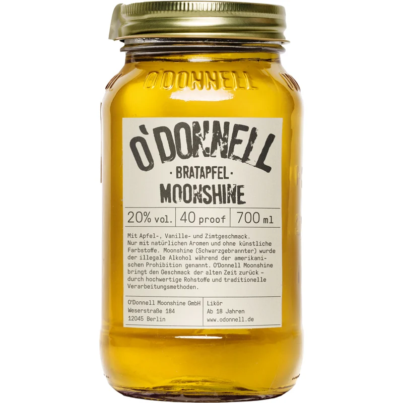 O'Donnell Moonshine Bratapfel 20% 0,7 Liter