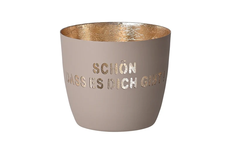 Madras Windlicht "Schön, dass es dich gibt"