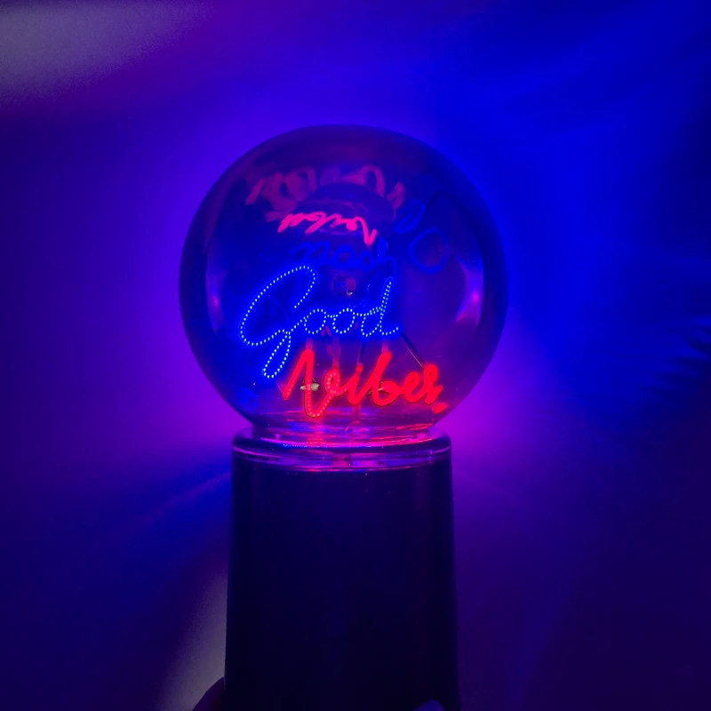 LED-Leuchtkugel Glowmance "Good vibes" Neonlicht