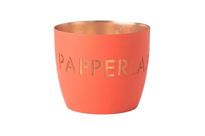 Madras Windlicht "Papperlapapp"