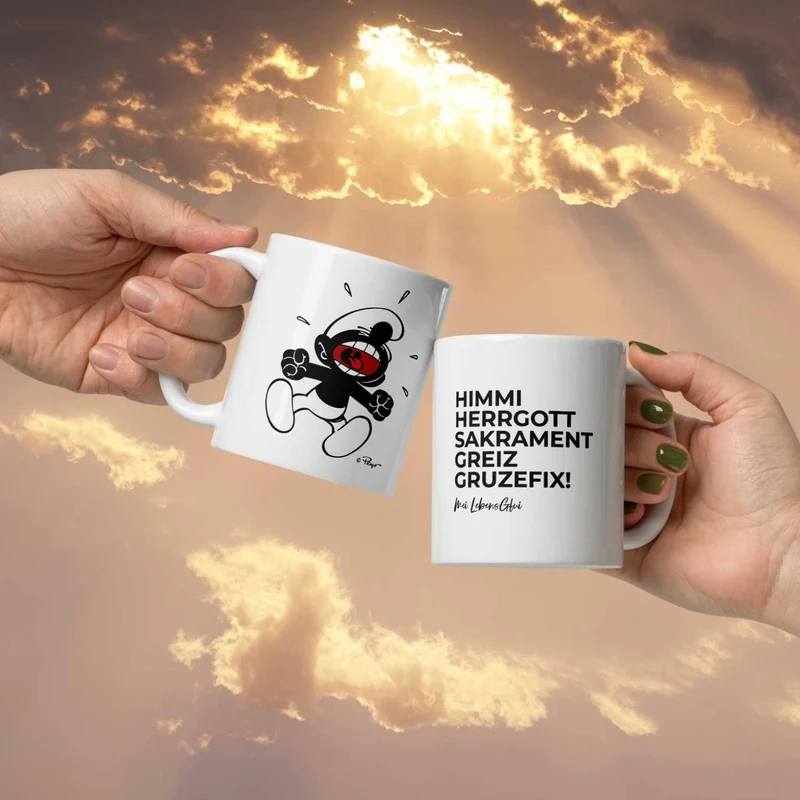 ®Die Schlümpfe Tasse "Himme Herrgott"