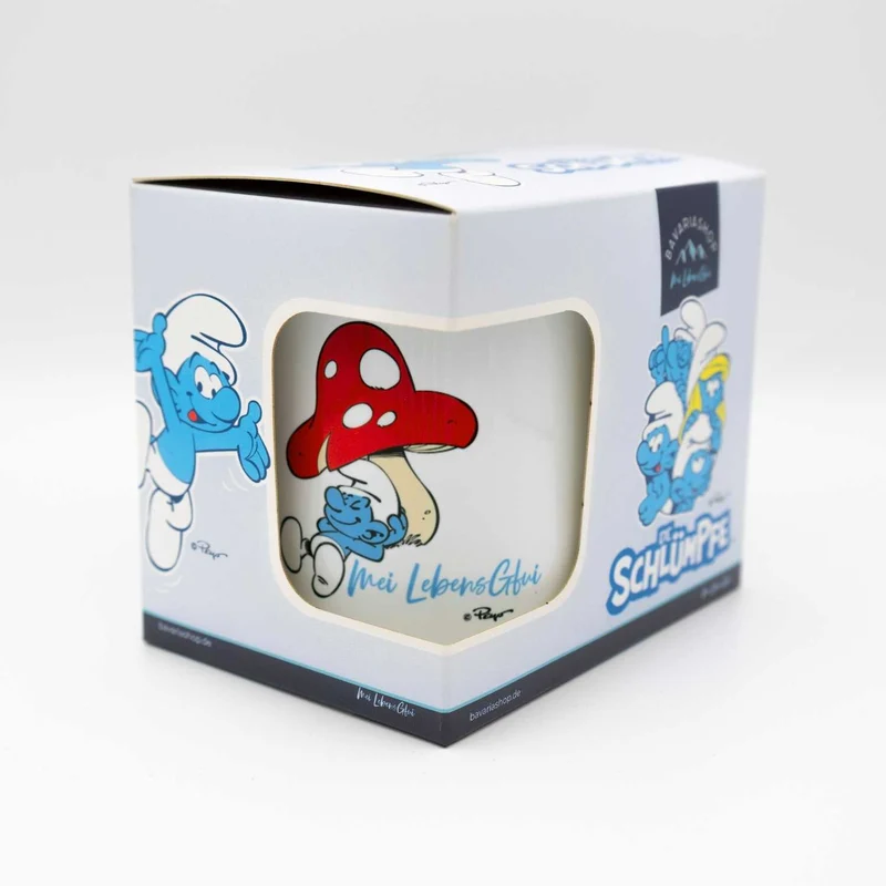 ®Die Schlümpfe Tasse "Do legst di nieda"