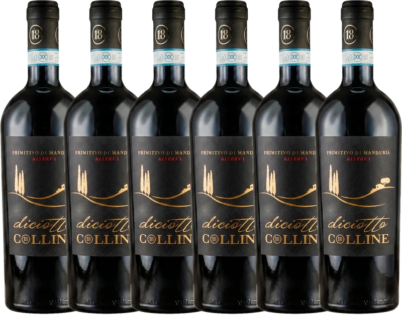 Sparpaket 6× Diciotto Colline Primitivo di Manduria Riserva DOC