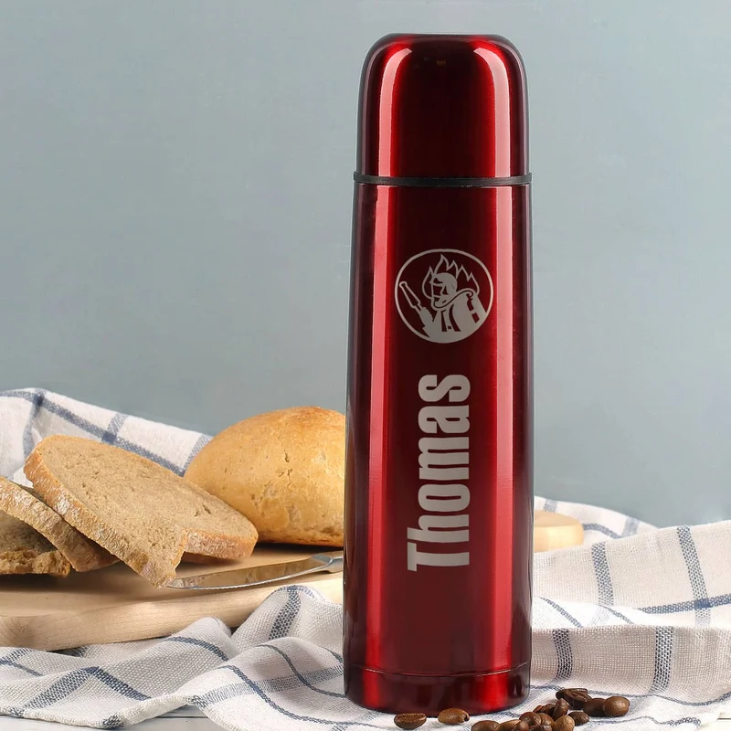 Thermosflasche mit Name für Feuerwehrmänner