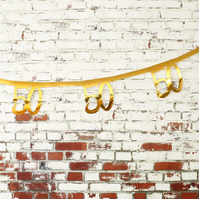 Goldene Girlande zum 50. Geburtstag