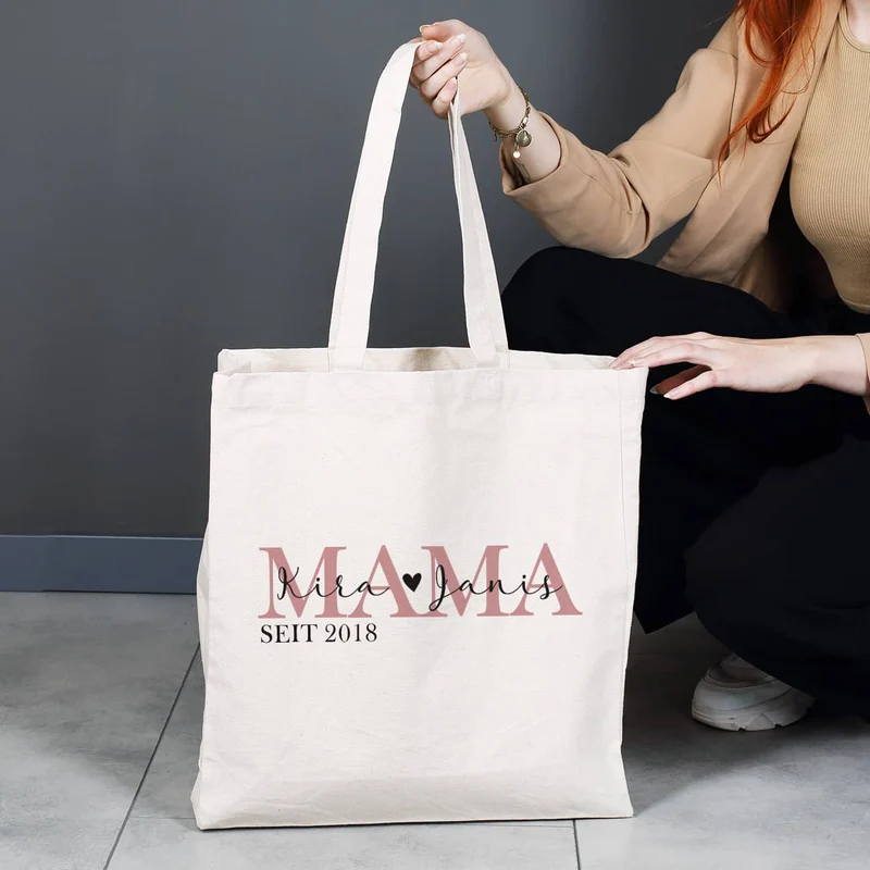 Mama seit - geräumiger Shopper aus Baumwolle