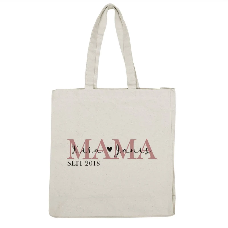 Mama seit - geräumiger Shopper aus Baumwolle