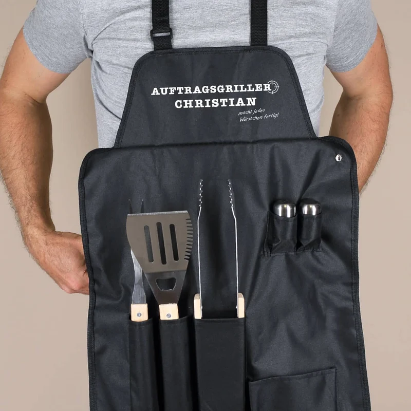 Grillschürze "Auftragsgriller" inklusive Grillzubehör