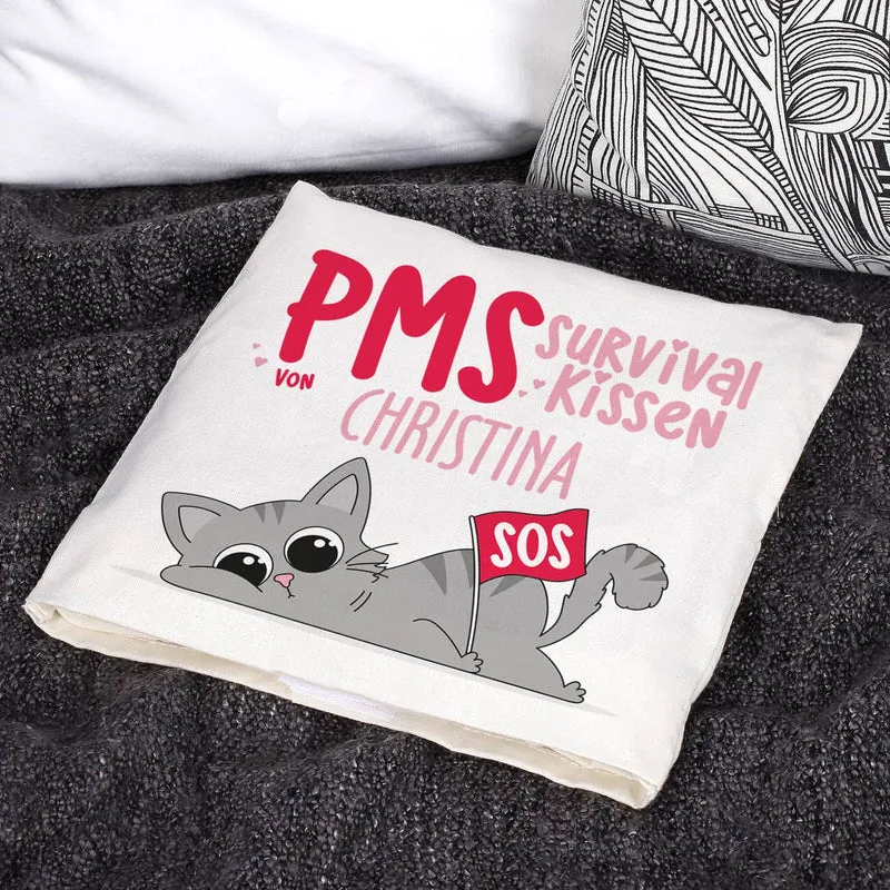 PMS Survival Kirschkernkissen mit Namensaufdruck