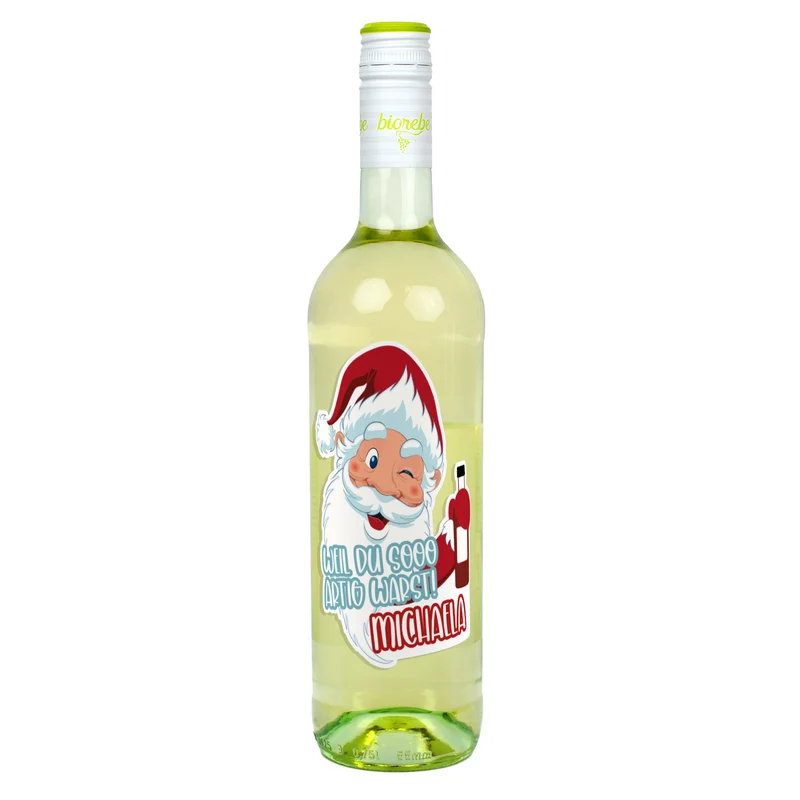 Weil du sooo artig warst! - Weinflasche zu Weihnachten mit Namensaufdruck | Biorebe Wein